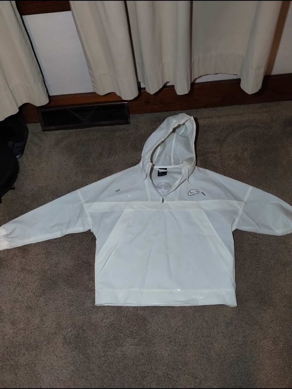 Nike Womens Sustainable Materials Anorak Jacket White Size Xs